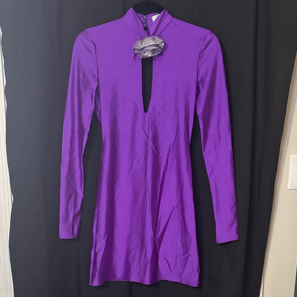 Guiseppe Di Morabito Purple Flower Dress
